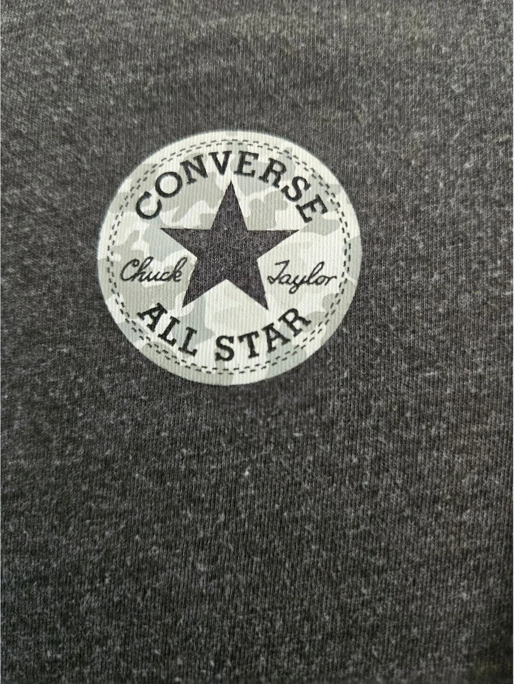 Converse Kids Long-Sleeve Dark Gray Crewneck Tee-Size 6-Back to School Fall Vibe